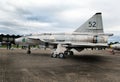 SAAB 37 Viggen at Scampton air show on 10 September, 2017. Lincolnshire active Royal Air force base. Royalty Free Stock Photo