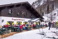 Saalbach, Austria ski slope restaurant