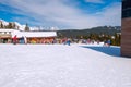 Saalbach-Hinterglemm, Austria ski slope cafe Royalty Free Stock Photo