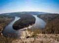 Saaleschleife at the Hohenwarte in Thuringia Royalty Free Stock Photo