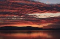 Saanich Inlet in British Columbia at sunset Royalty Free Stock Photo