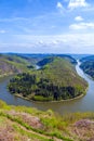 Saar loop at Cloef. A famous view Royalty Free Stock Photo