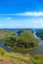 Saar loop at Cloef. A famous view Royalty Free Stock Photo