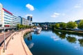 SaarbrÃÂ¼cken with bridge Royalty Free Stock Photo