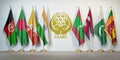 SAARC. Flags of memebers of South Asian Association for Regional Royalty Free Stock Photo