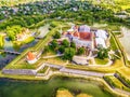 Saarema Island, Estonia: aerial top view of Kuressaare Episcopal Castle Royalty Free Stock Photo