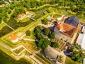 Saarema Island, Estonia: aerial top view of Kuressaare Episcopal Castle