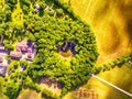 Saarema Island, Estonia: aerial top view the main meteorite crater in the village of Kaali Royalty Free Stock Photo