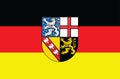 Saarland flag vector illustration. Germany province symbol.