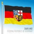 Saarland lander flag, federal state of Germany, europe