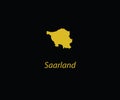 Saarland map outline Germany state