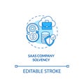 SaaS company solvency concept icon