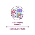SaaS company solvency concept icon