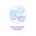 SaaS company solvency concept icon Royalty Free Stock Photo