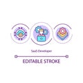 SaaS developer concept icon Royalty Free Stock Photo