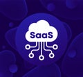 SaaS icon with a cloud, Software as a service