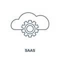 Saas icon outline style. Thin line design from fintech icons collection. Pixel perfect saas icon for web design, apps