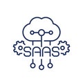 Saas icon, Software as a service line icon