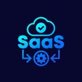 Saas icon, Software as a service vector design