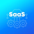 Saas icon, Software as a service, vector Royalty Free Stock Photo