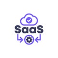 Saas icon, Software as a service vector Royalty Free Stock Photo
