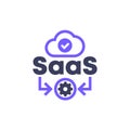 Saas icon, Software as a service vector