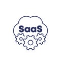 Saas icon, Software as a service vector Royalty Free Stock Photo