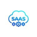 Saas icon on white, vector