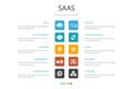 SaaS Infographic 10 option concept Royalty Free Stock Photo
