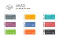 SaaS Infographic 10 option line concept Royalty Free Stock Photo