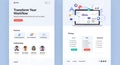 SaaS Landing Page UI UX Template Design Royalty Free Stock Photo