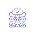 Saas line icon, Software as a service Royalty Free Stock Photo