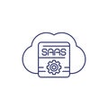 Saas line icon on white Royalty Free Stock Photo