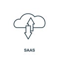 Saas outline icon. Thin line concept element from business management icons collection. Creative Saas icon for mobile apps and web