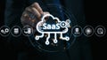 SaaS Software as a Service Platform Cloud System Elide Royalty Free Stock Photo