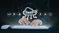 SaaS Software as a Service Platform Cloud System Elide Royalty Free Stock Photo