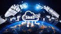 SaaS Software as a Service Platform Cloud System Muxer Royalty Free Stock Photo
