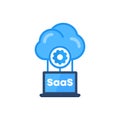 Saas, Software as a service vector icon Royalty Free Stock Photo