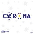 saba Coronavirus Typography. COVID-19 country banner