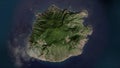 Saba - Dutch Caribbean highlighted. High-res satellite