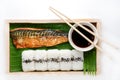 Saba or mackerel grilled and sushi sprinkled Royalty Free Stock Photo