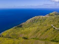 Saba mountain aerial view, Saba, Caribbean Netherlands Royalty Free Stock Photo