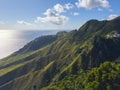 Saba mountain aerial view, Caribbean Netherlands Royalty Free Stock Photo