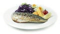 Saba Shioyaki Grilled Fish with Salt Royalty Free Stock Photo