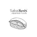 Saba sushi outline