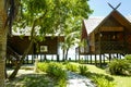 The luxury chalets at the Reef Dive Resort, located at Mataking Island