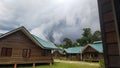 Sabah telupid canyon imbak accommodation in the afternoon with clouds that want to rain