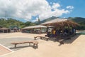 Sabang port pier, waiting area before the Underground river Royalty Free Stock Photo
