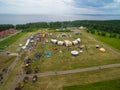 Sabantui celebration near of Kazan city. Aerial view