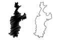 Sabarkantha district Gujarat State, Republic of India map vector illustration, scribble sketch Sabarkantha map Royalty Free Stock Photo